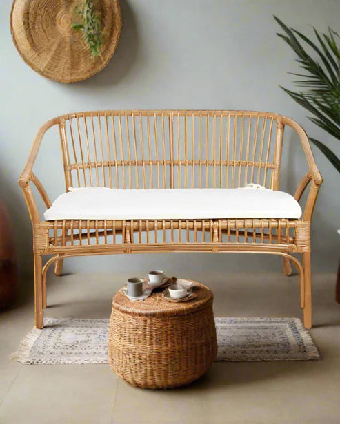 Verona Bench Sofa – Classic Bamboo 2-Seater