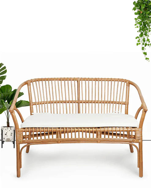 Verona Bench Sofa – Classic Bamboo 2-Seater