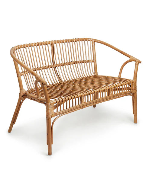 Verona Bench Sofa – Classic Bamboo 2-Seater