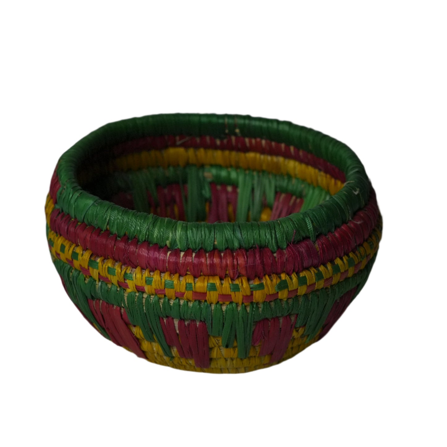 Rangtaal Bowl – Handwoven Multicolor Grass Bowl
