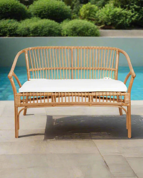 Verona Bench Sofa – Classic Bamboo 2-Seater