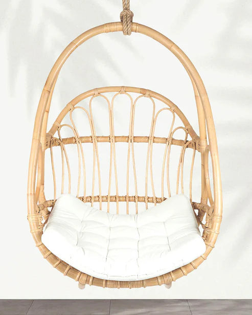 Kumaon Bloom Swing – Handwoven Bamboo Arc Chair
