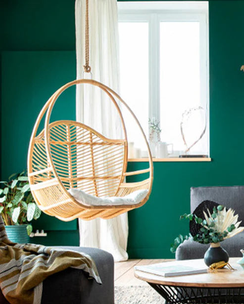 Santorini Nest Swing – Handwoven Bamboo Lounge Chair