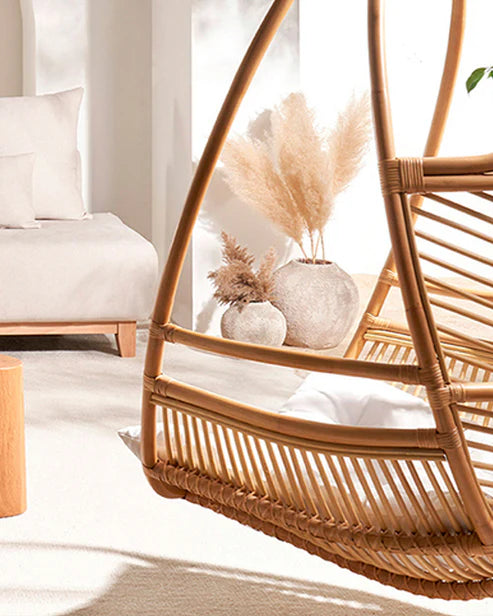 Santorini Nest Swing – Handwoven Bamboo Lounge Chair