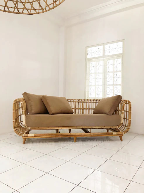 Nirvana Sofa – Handcrafted Bamboo 3-Seater