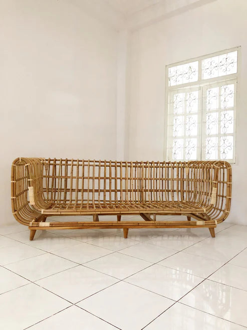 Nirvana Sofa – Handcrafted Bamboo 3-Seater