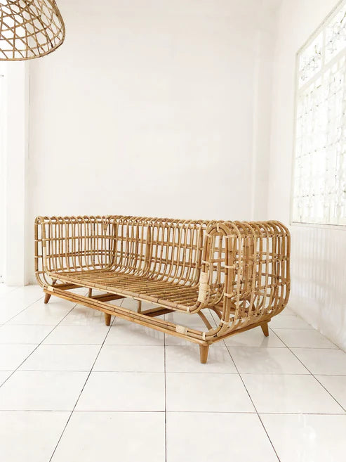 Nirvana Sofa – Handcrafted Bamboo 3-Seater