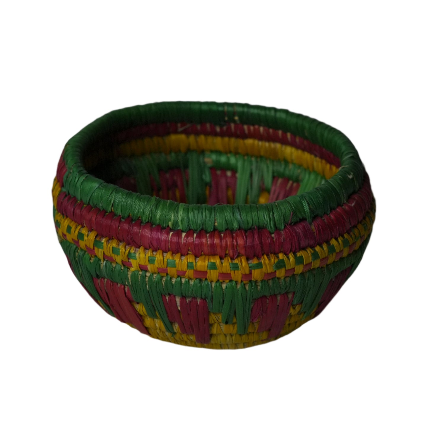 Rangtaal Bowl – Handwoven Multicolor Grass Bowl