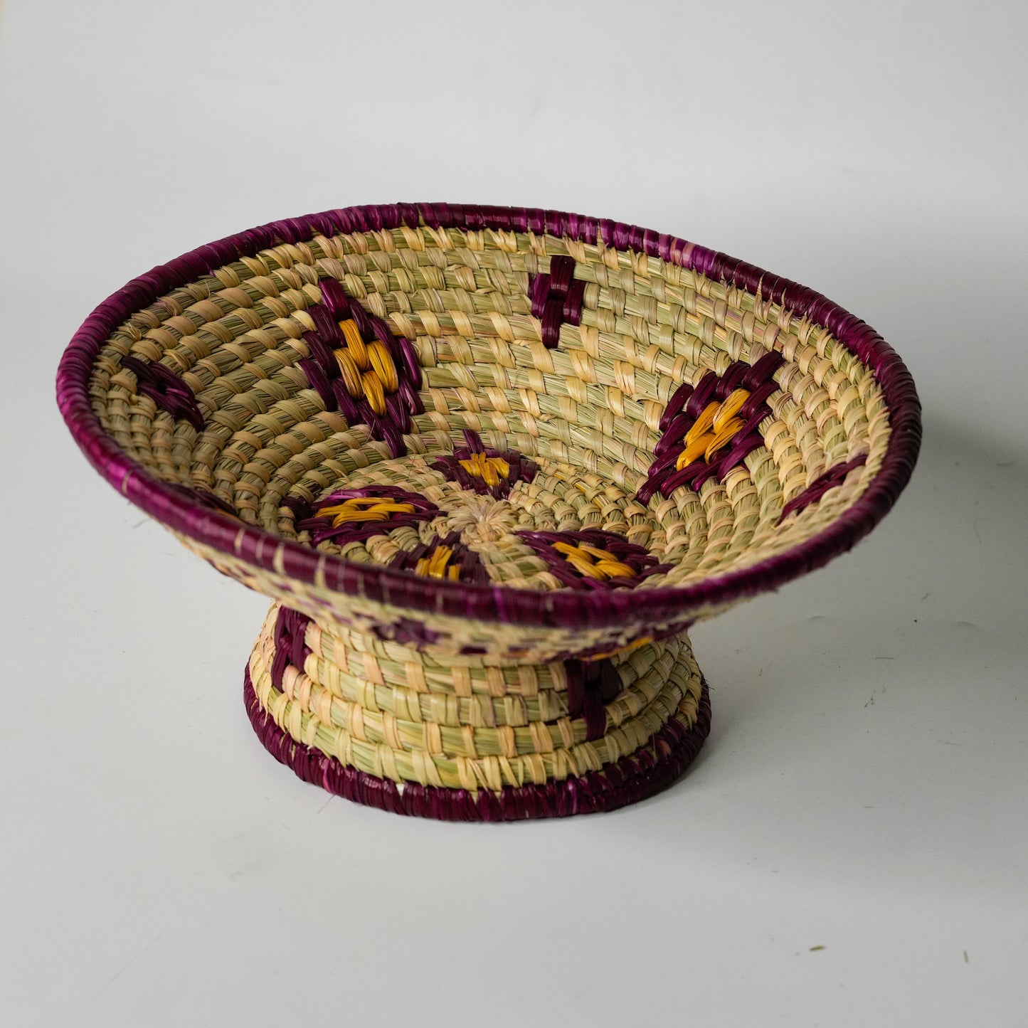 Shubhra Tokari – Decorative Handwoven Pedestal Basket