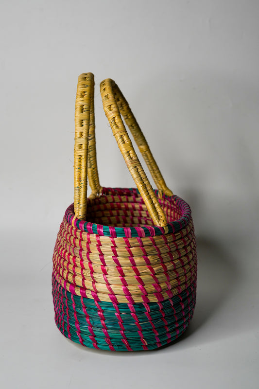 Handwoven Grass Tote Bag - Green