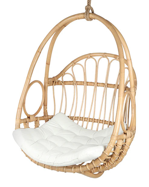 Kumaon Bloom Swing – Handwoven Bamboo Arc Chair