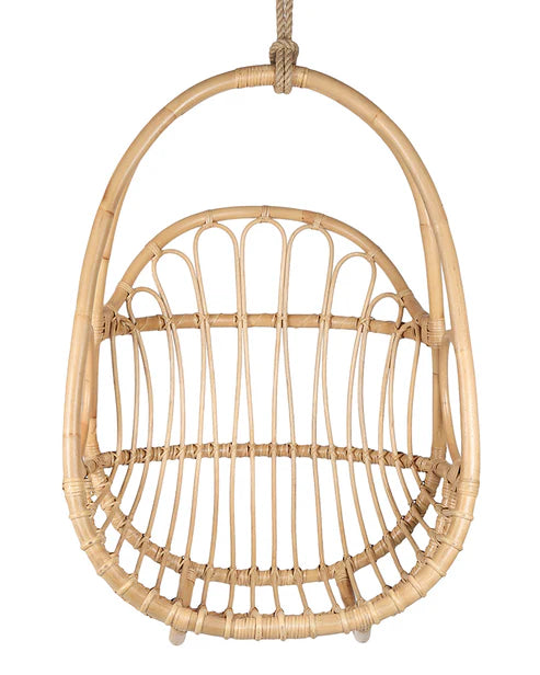 Kumaon Bloom Swing – Handwoven Bamboo Arc Chair