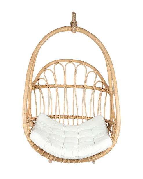 Kumaon Bloom Swing – Handwoven Bamboo Arc Chair