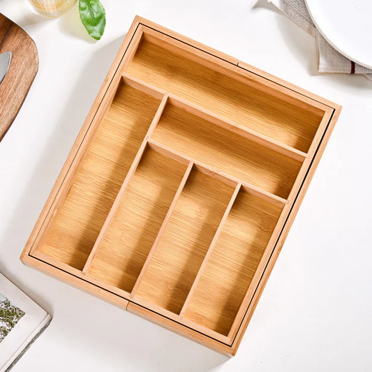 Adjustable Bamboo Drawer Organiser